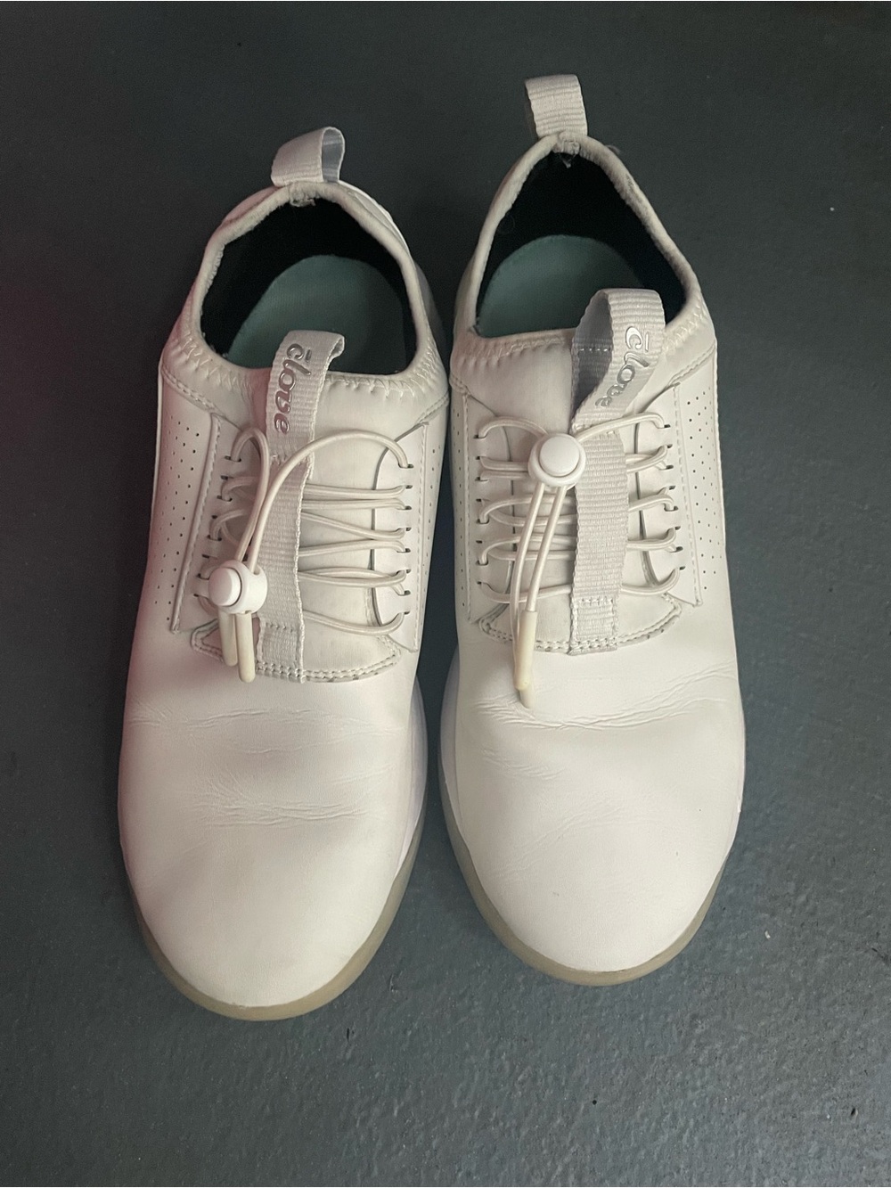 Clove Women's White Sneakers with Toggle Lacing